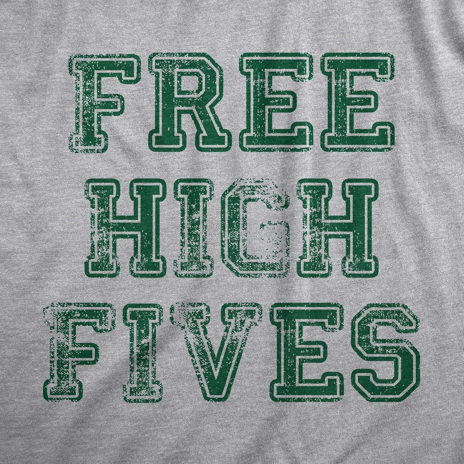 image:imageMens Sarcastic Humor T Shirts Funny Graphic Novelty Tees for GuysLight Heather Grey High Fives