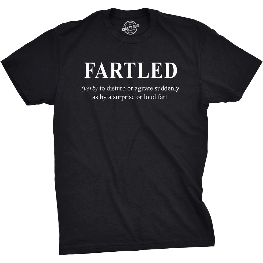 image:imageMens Sarcastic Humor T Shirts Funny Graphic Novelty Tees for GuysHeather Black Fartled