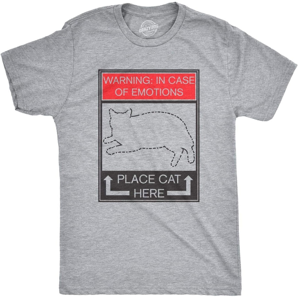image:imageMens Sarcastic Humor T Shirts Funny Graphic Novelty Tees for GuysLight Heather Grey Emotions