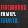 Mens Funny Fireworks Family Fourth Fourth of July Tee | Funny T Shirts, Patriotic Apparel for Men, Cool Short Sleeve, Soft Cotton Blend, Novelty Tees for Guys
