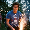 Mens Most Likely to Catch On Fire Fourth of July Tee | Funny T Shirts, Patriotic Apparel for Men, Cool Sarcastic Short Sleeve, Soft Cotton Blend, Novelty Tees for Guys