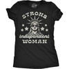 Crazy Dog T-Shirts Womens Strong Independent Woman Fourth of July Tee | Funny T Shirts, Patriotic Tops for Women, Cool Sarcastic Top, Soft Cotton Blend, Women’s Novelty Tees