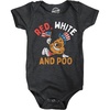 Red White And Poo Baby Bodysuit Funny Fourth Of July Jumper For Infants