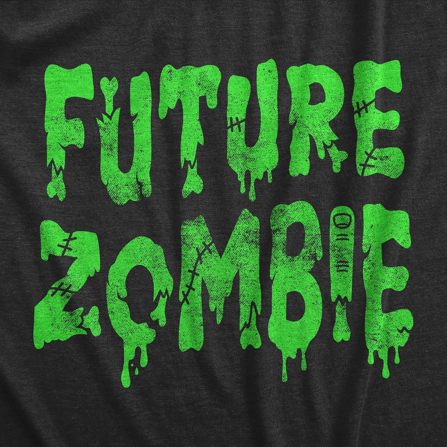 image:imageMens Future Zombie T Shirt Funny Spooky Slimey Undead Zombies Tee for GuysHeather Black Zombie