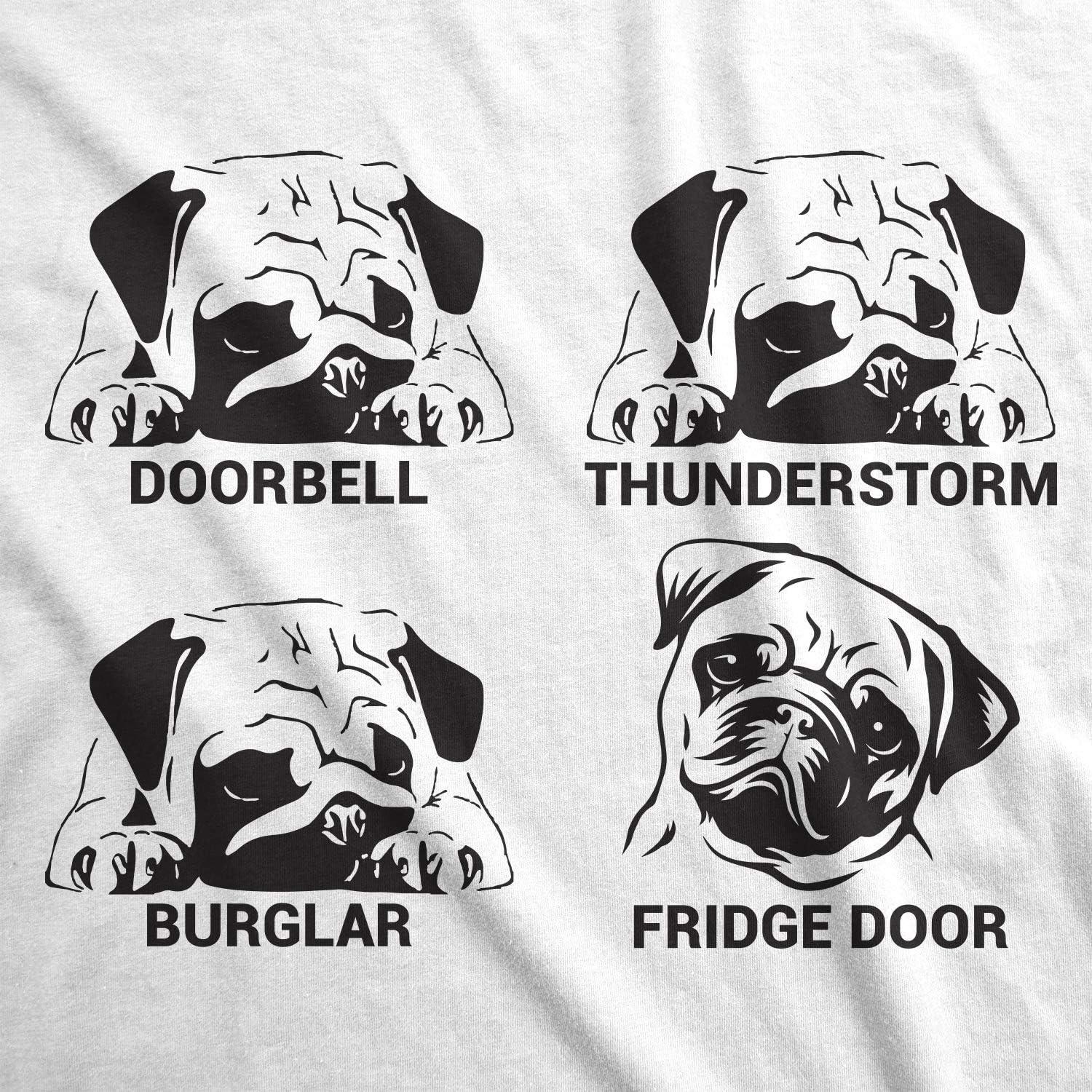 image:imageMens Pug Faces T Shirt Funny Dog Lover Gift Perfect New Pug PresentWhite