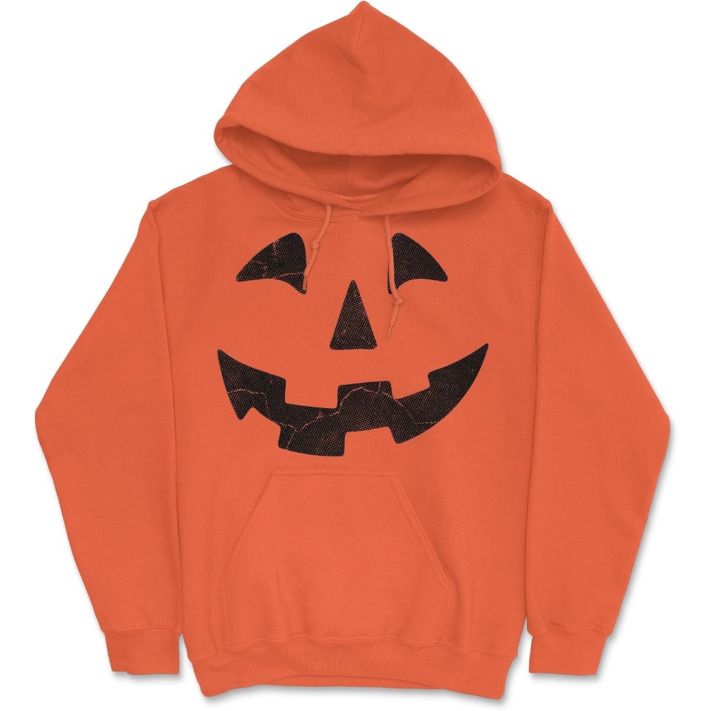 image:imageUnisex Pumpkin Face Hoodie Funny JackOLantern Halloween Hooded Sweatshirt Funny Sweater Halloween Hoodie Cool Pullover Warm and Soft Novelty SweatshirtOrange