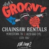 Mens Evil Dead 2 T Shirts Funny Horror Movie Tees for Guys(Heather Black – Ashs Groovy Chainsaw)