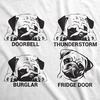 Mens Pug Faces T Shirt Funny Dog Lover Gift Perfect New Pug Present(White)