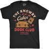 Mens Evil Dead 2 T Shirts Funny Horror Movie Tees for Guys(Heather Black – Knowby Cabin Book Club)