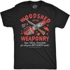 Mens Evil Dead 2 T Shirts Funny Horror Movie Tees for Guys(Heather Black – Woodshed Weaponry)