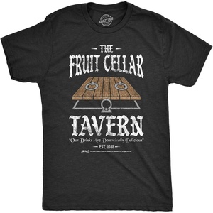 Mens Evil Dead 2 T Shirts Funny Horror Movie Tees for Guys(Heather Black – Fruit Cellar Tavern)