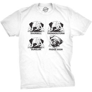 Mens Pug Faces T Shirt Funny Dog Lover Gift Perfect New Pug Present(White)
