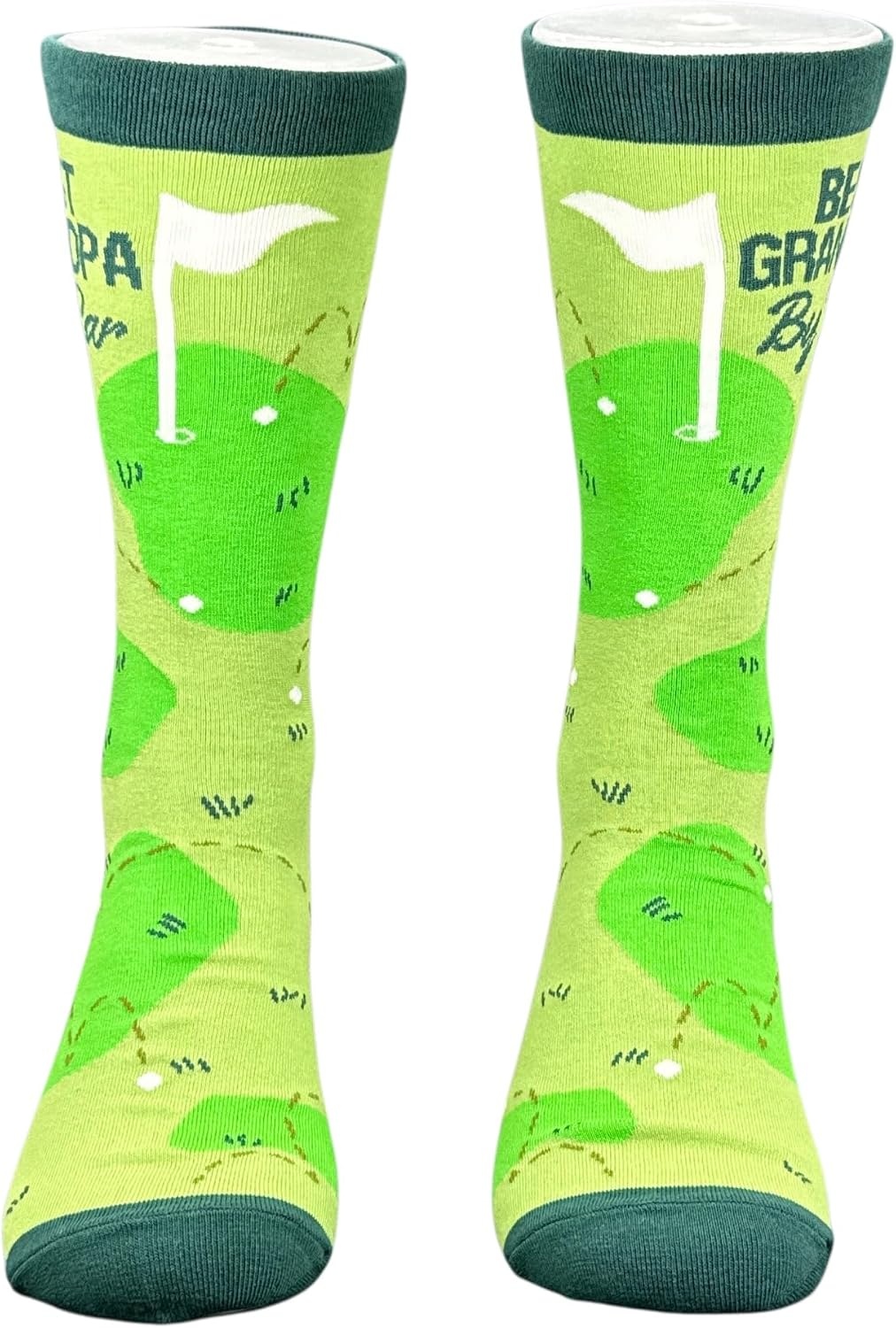image:imageCrazy Dog TShirts Funny Golf Socks for Men Best Grandpa By Par Graphic Crew Socks Soft Cotton Blend Novelty Footwear for Golf Lovers Grandpa Casual Wear