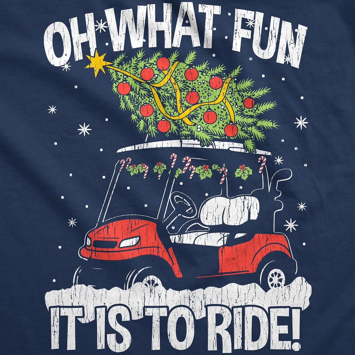 image:imageCrazy Dog TShirts Oh What Fun It Is To Ride Sweatshirt Funny Sarcastic Christmas Graphic Golfing Longsleeve Sweater