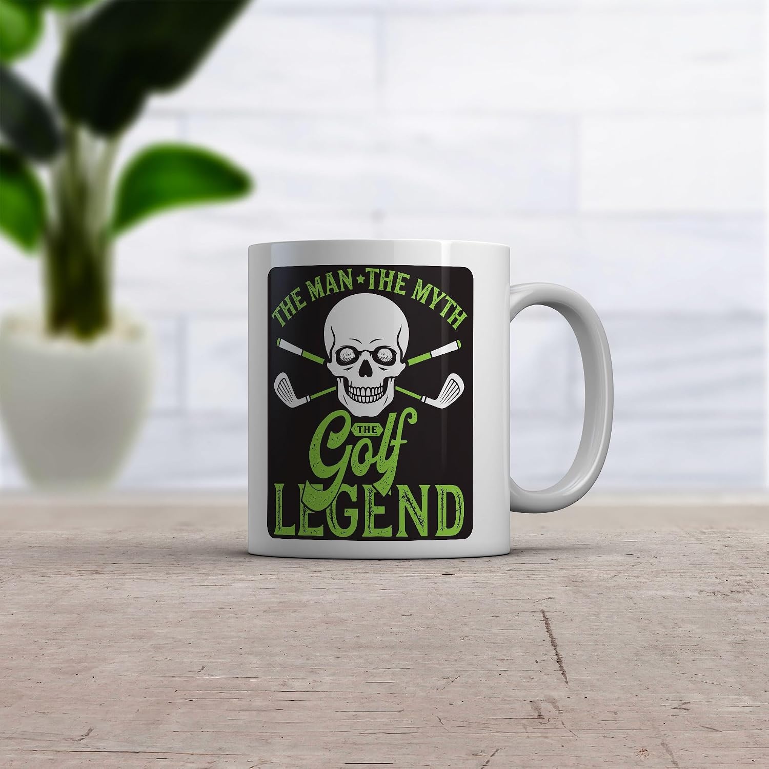 image:imageCrazy Dog TShirts The Man The Myth The Golf Legend Mug Funny Sarcastic Graphic Novelty Coffee Cup 11oz