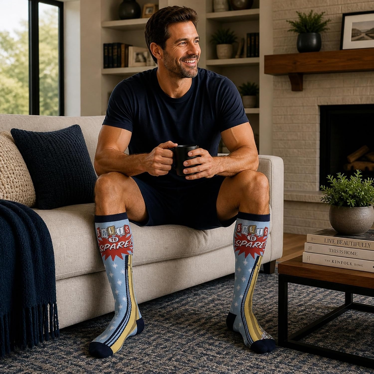 image:imageFunny Compression Socks for Dad Hilarious Fathers Day High Socks for Men Dad Joke Cool Golf Sarcastic Stretchy and SoftBalls to Spare