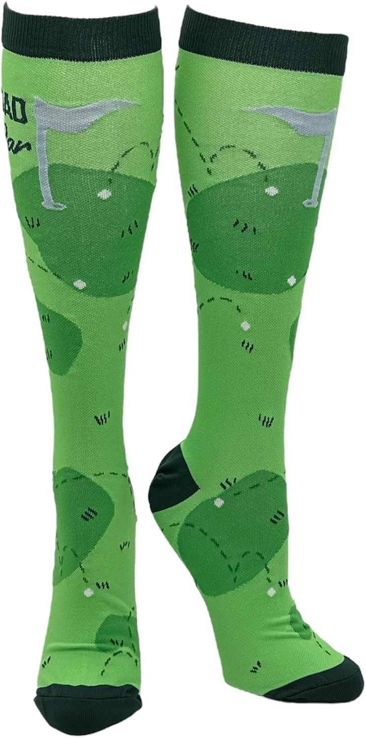 image:imageFunny Compression Socks for Dad Hilarious Fathers Day High Socks for Men Dad Joke Cool Golf Sarcastic Stretchy and SoftBest Dad By Par