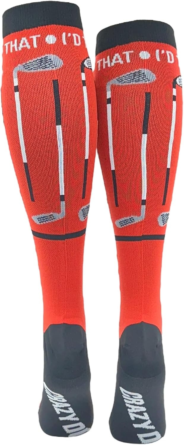 image:imageFunny Compression Socks for Dad Hilarious Fathers Day High Socks for Men Dad Joke Cool Golf Sarcastic Stretchy and SoftId Tap That