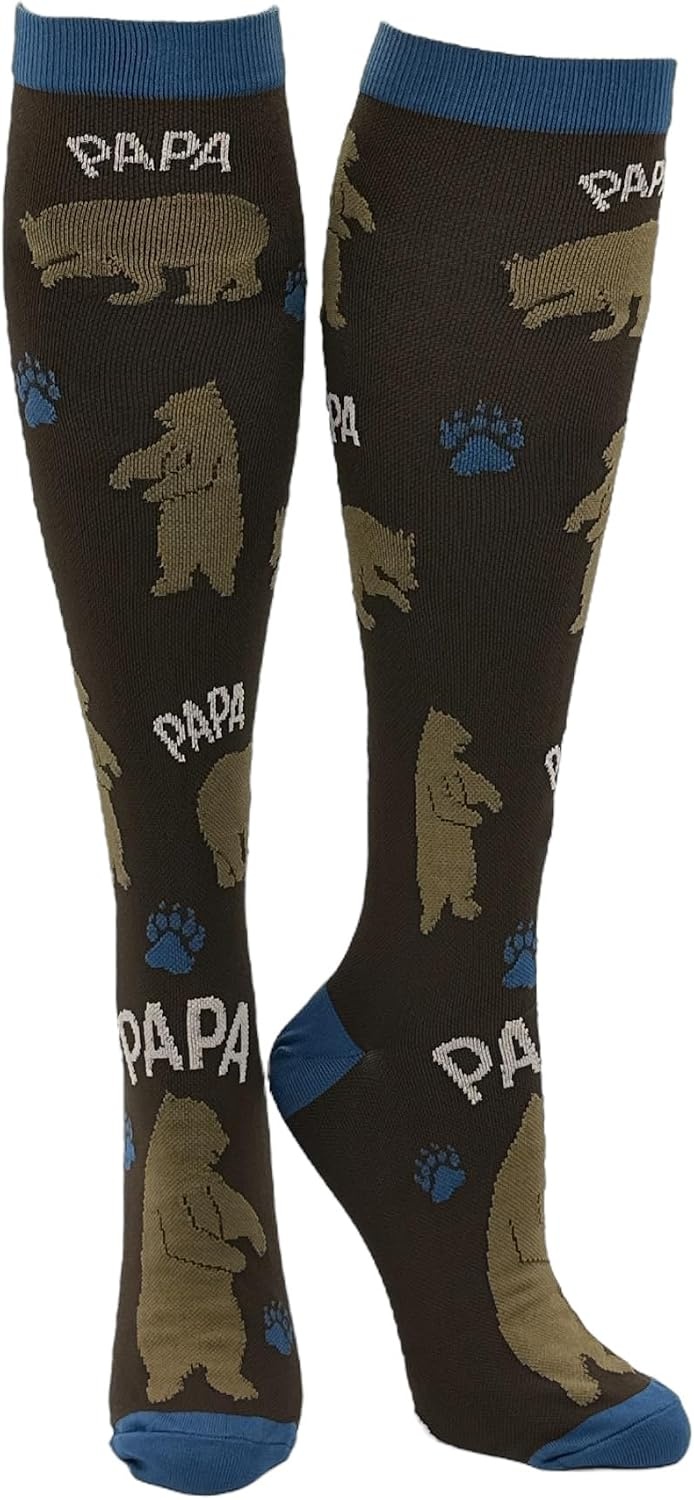image:imageFunny Compression Socks for Dad Hilarious Fathers Day High Socks for Men Dad Joke Cool Golf Sarcastic Stretchy and SoftPapa Bear
