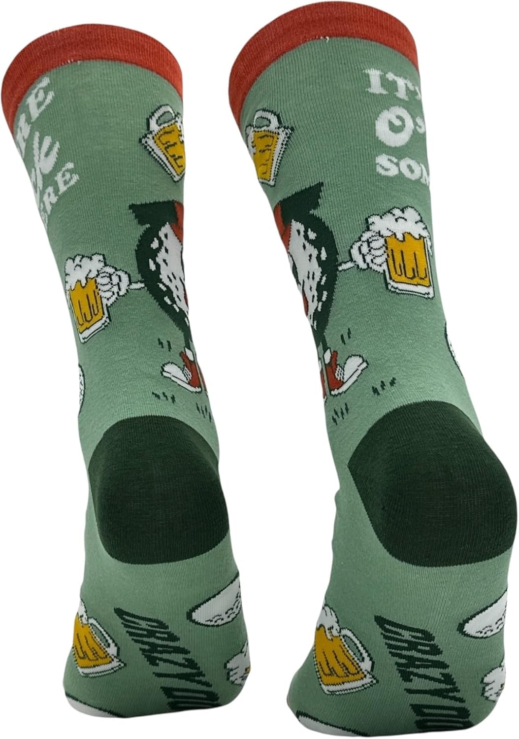 image:imageFunny Golf Socks for Men Vintage Sports Crews for Guys with Hilarious Jokes Funny Graphic Socks Dad Joke Sock Cool Golf Sock Stretchy and Soft Novelty SocksFore O Clock