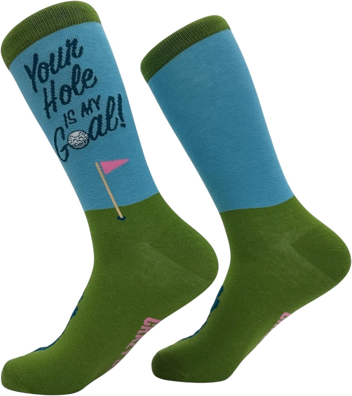 image:imageFunny Golf Socks for Men Vintage Sports Crews for Guys with Hilarious Jokes  Funny Graphic Socks Dad Joke Sock Cool Golf Sock Stretchy and Soft Novelty SocksHole is My Goal