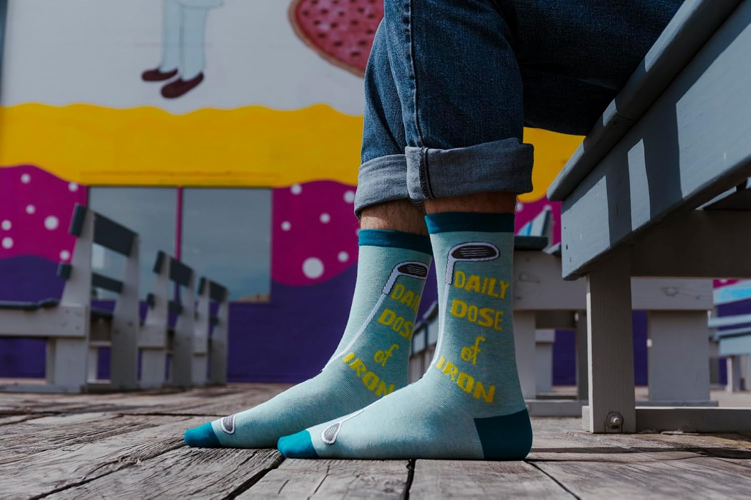 image:imageFunny Golf Socks for Men Vintage Sports Crews for Guys with Hilarious Jokes  Funny Graphic Socks Dad Joke Sock Cool Golf Sock Stretchy and Soft Novelty SocksDaily Dose