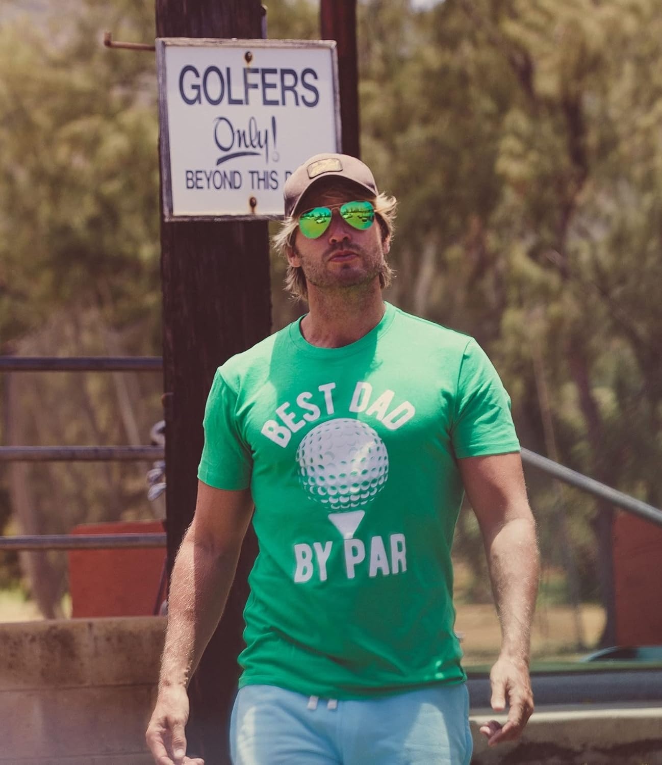 image:imageFunny Mens Golfing T Shirts Graphic Golf tees for Dads Best Dad By Par Wash your Balls Ride or Die How I Roll Funny T Shirts Dad Joke Apparel for Men Cool Golf Short SleeveHeather Green Dad By Par