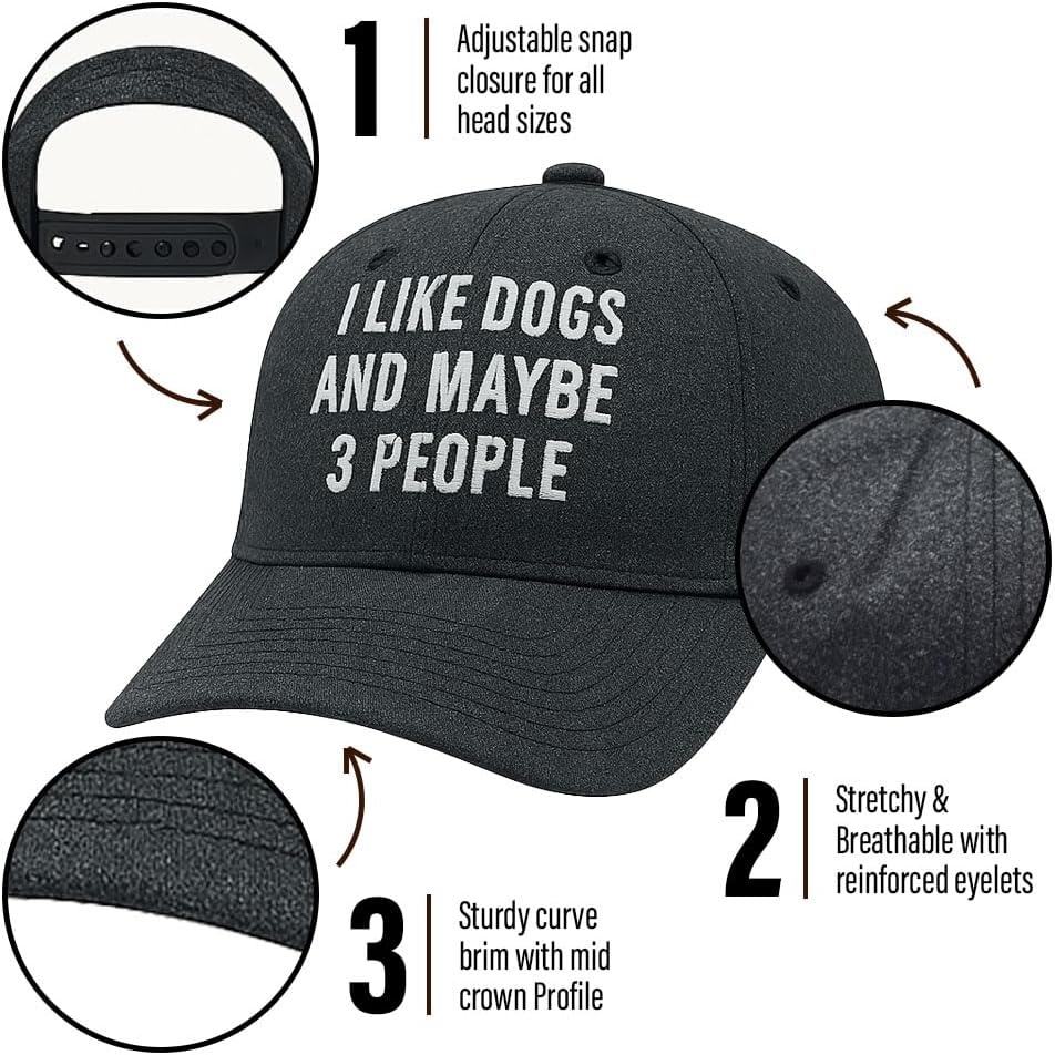 image:imageI Like Golf and Maybe 3 People Hat Funny Sarcastic Golfing Baseball Cap Funny Hats Introvert Cool Golf Novelty Caps for Men Black Standard