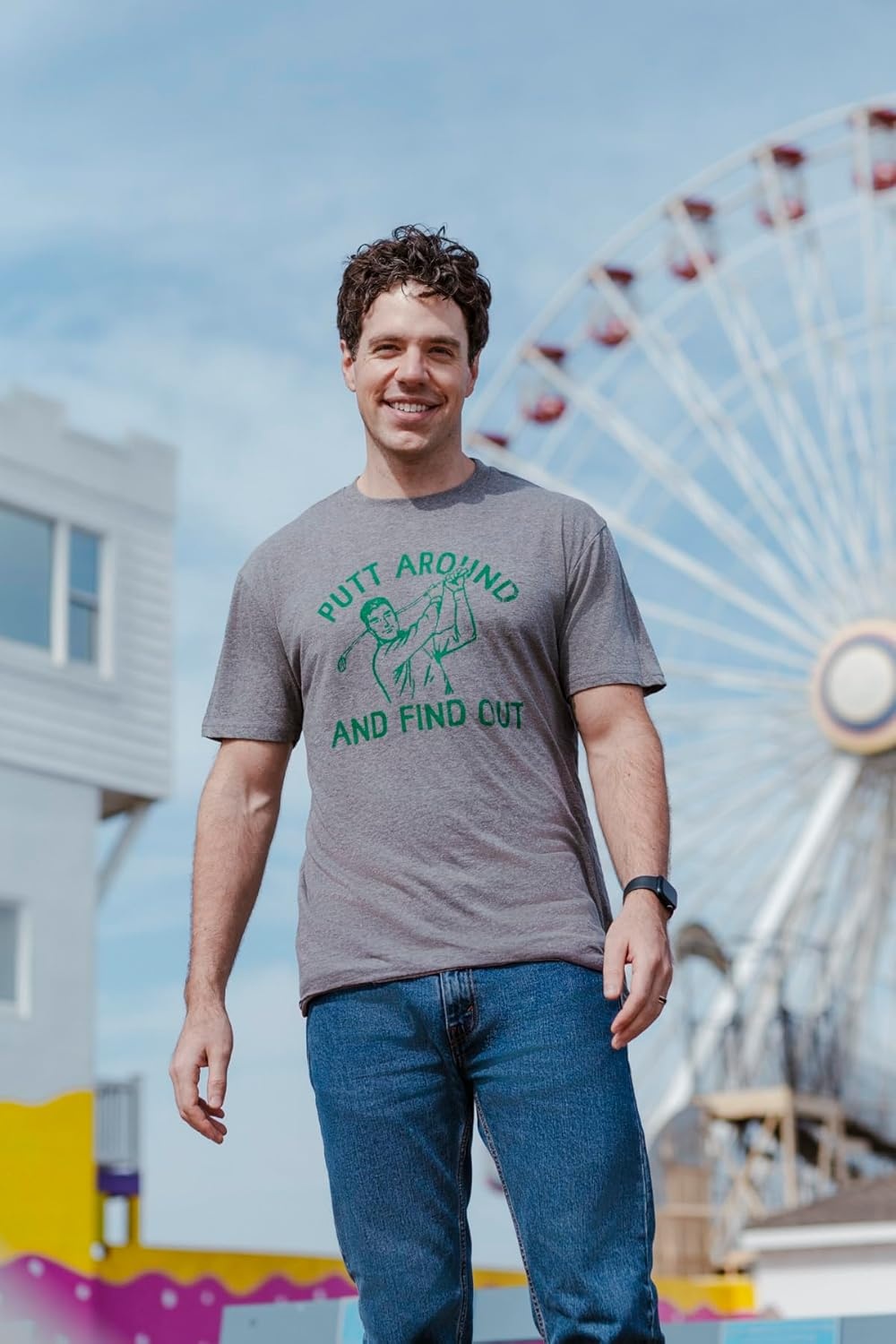 image:imageMens Funny T Shirts Putt Around and Find Out Sarcastic Golfing Graphic Tee for Men