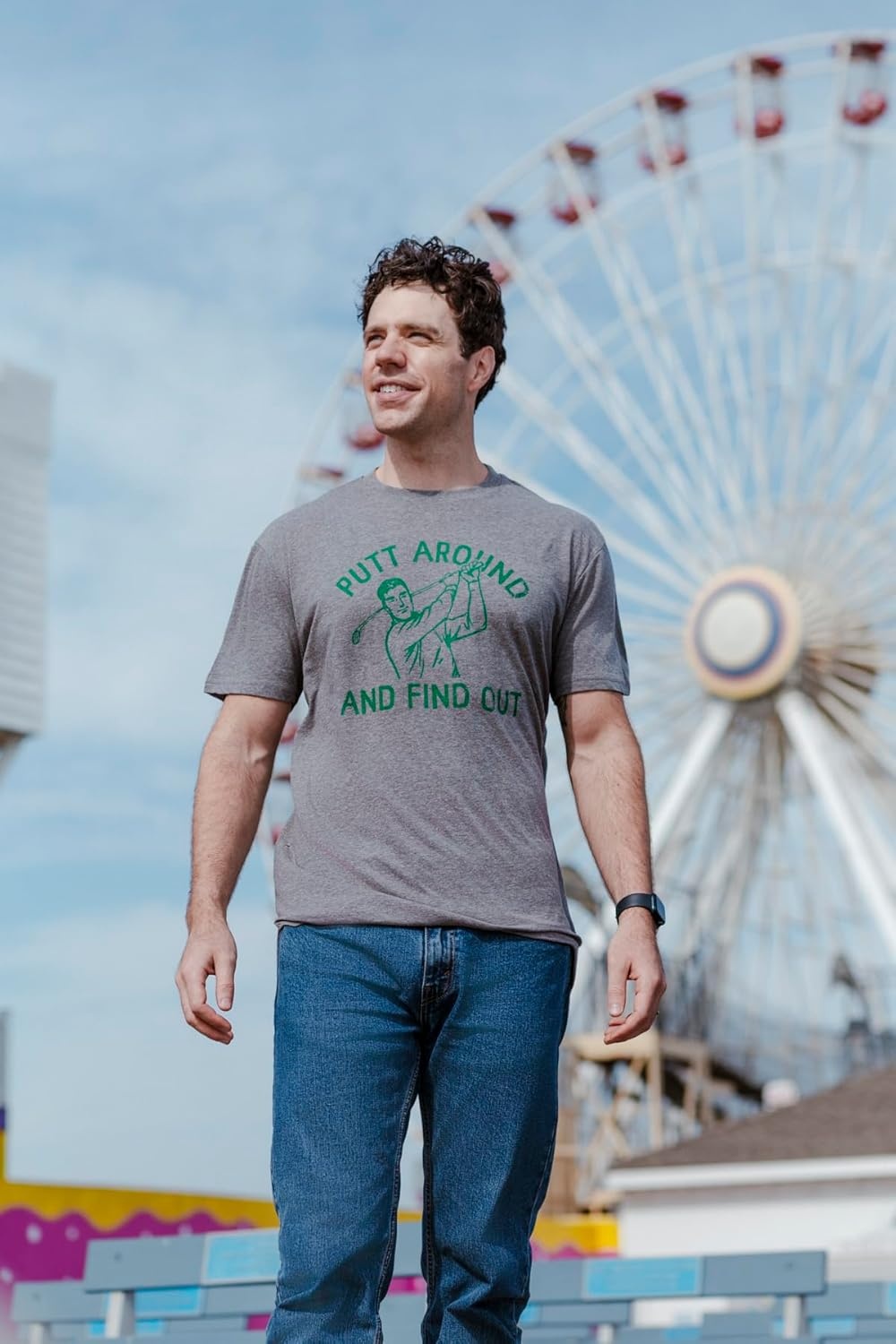 image:imageMens Funny T Shirts Putt Around and Find Out Sarcastic Golfing Graphic Tee for Men