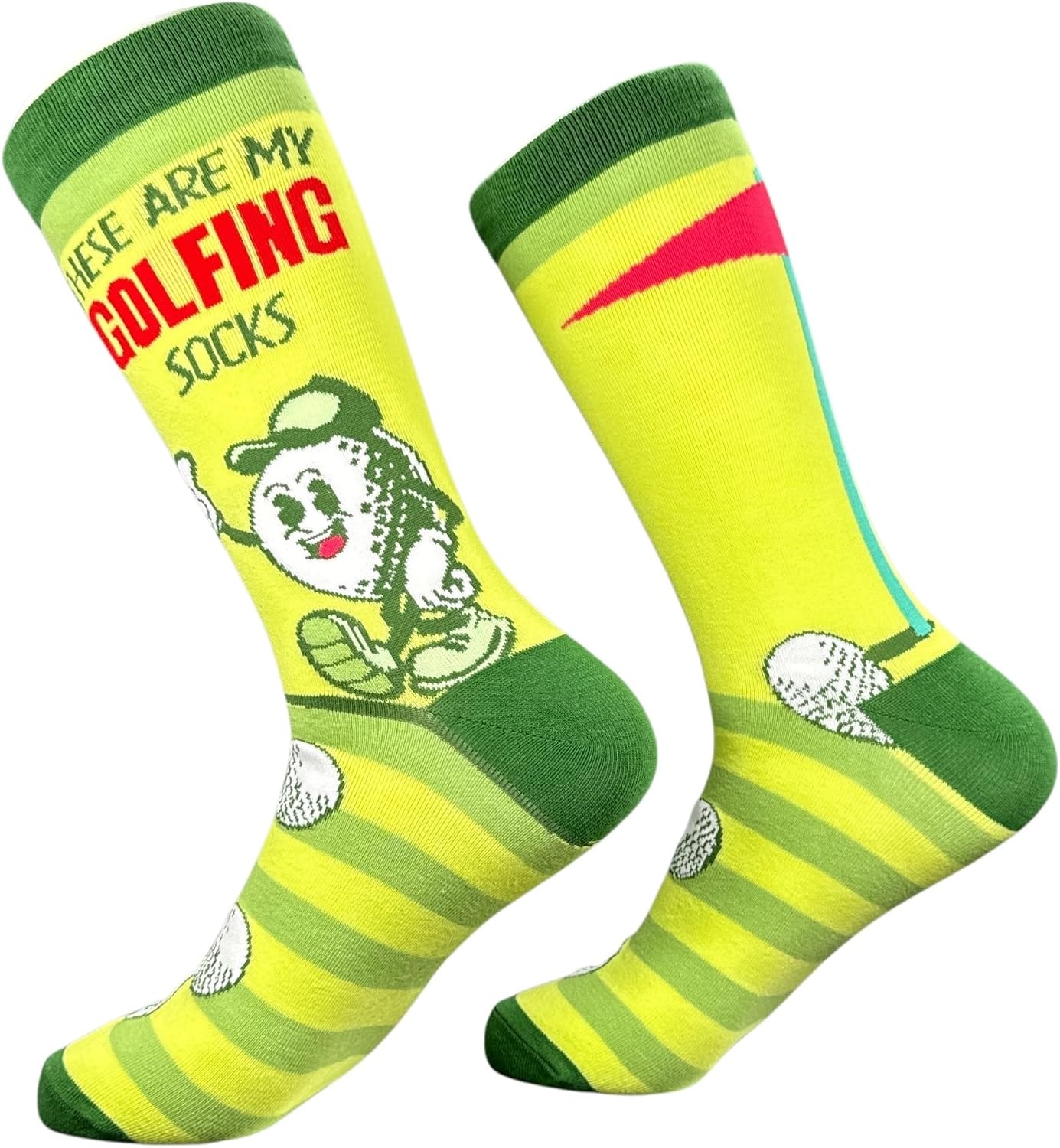 image:imageMens These Are My Golfing Funny Sarcastic Golf Graphic Novelty Socks Funny Graphic Socks Graphic Sock Cool Golf Sock Stretchy and Soft Novelty Socks