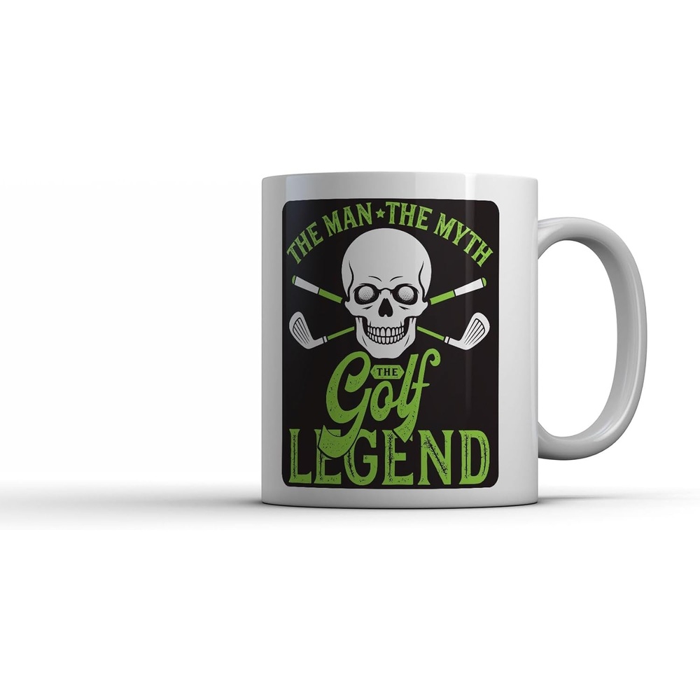 image:imageCrazy Dog TShirts The Man The Myth The Golf Legend Mug Funny Sarcastic Graphic Novelty Coffee Cup 11oz