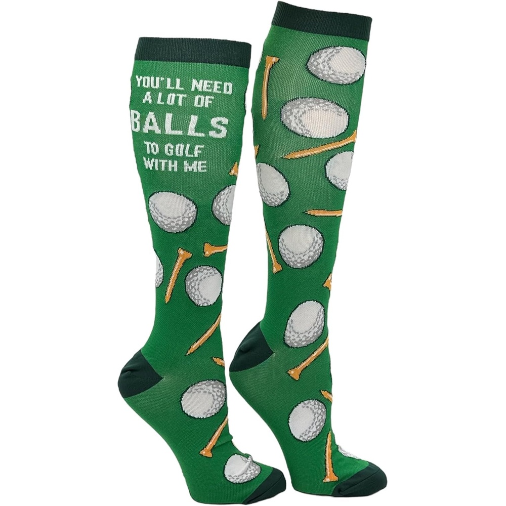 image:imageFunny Compression Socks for Dad Hilarious Fathers Day High Socks for Men Dad Joke Cool Golf Sarcastic Stretchy and SoftLot of Balls Golf