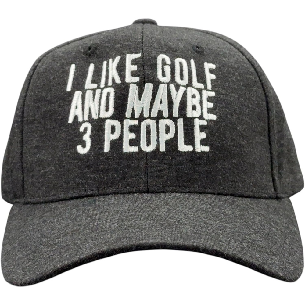 image:imageI Like Golf and Maybe 3 People Hat Funny Sarcastic Golfing Baseball Cap Funny Hats Introvert Cool Golf Novelty Caps for Men Black Standard