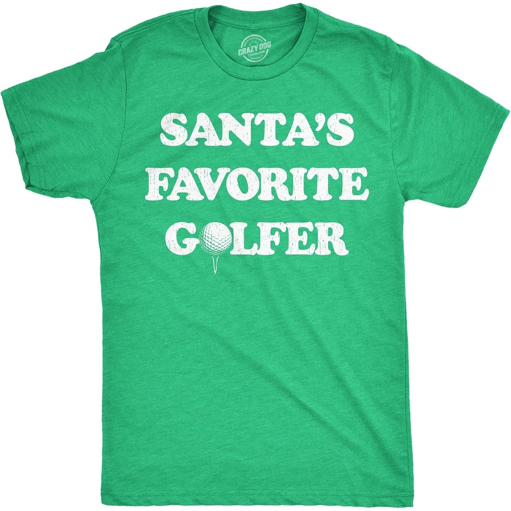 image:imageMens Funny T Shirts Santas Favorite Golfer Sarcastic Golfing Graphic Novelty Christmas Tee for Men