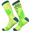 Crazy Dog T-Shirts Funny Golf Socks for Men – Best Grandpa By Par Graphic Crew Socks – Soft Cotton Blend Novelty Footwear for Golf Lovers Grandpa Casual Wear