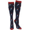 Funny Compression Socks for Dad Hilarious Fathers Day High Socks for Men | Dad Joke , Cool Golf, Sarcastic, Stretchy and Soft(Coolest Pop)