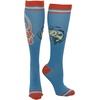 Funny Compression Socks for Dad Hilarious Fathers Day High Socks for Men | Dad Joke , Cool Golf, Sarcastic, Stretchy and Soft(Eat Sleep Fish)
