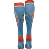 Funny Compression Socks for Dad Hilarious Fathers Day High Socks for Men | Dad Joke , Cool Golf, Sarcastic, Stretchy and Soft(Eat Sleep Fish)