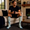 Funny Compression Socks for Dad Hilarious Fathers Day High Socks for Men | Dad Joke , Cool Golf, Sarcastic, Stretchy and Soft(Wash Your Balls)
