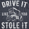 Funny Mens Golfing T Shirts Graphic Golf tees for Dads | Best Dad By Par, Wash your Balls, Ride or Die, How I Roll,, Funny T Shirts, Dad Joke Apparel for Men, Cool Golf Short Sleeve,(Heather Navy – Stole It)