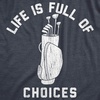 Funny Mens Golfing T Shirts Graphic Golf tees for Dads | Best Dad By Par, Wash your Balls, Ride or Die, How I Roll,, Funny T Shirts, Dad Joke Apparel for Men, Cool Golf Short Sleeve,(Heather Navy – Choices)