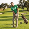 Mens Dad Golf T Shirt Funny for Dad Outdoor Sports Graphic Tee(Heather Green)