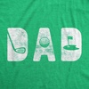 Mens Dad Golf T Shirt Funny for Dad Outdoor Sports Graphic Tee(Heather Green)
