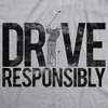 Mens Drive Responsibly T Shirt Funny Golf Father’s Day Tee | Funny T Shirts, Graphic Apparel for Men, Cool Golf Short Sleeve, Drinking, Soft Cotton Blend, Novelty Tees for Guys(Light Grey)