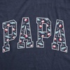Mens Funny T Shirts Papa Text Pattern Sarcastic Fathers Day Tee for Men(Heather Navy – Papa Fishing Pattern)
