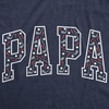 Mens Funny T Shirts Papa Text Pattern Sarcastic Fathers Day Tee for Men(Heather Navy – Papa Golf Pattern)