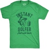 Mens Instant Golfer and Golf More Work Less Funny Golf Lover T Shirt Combo L