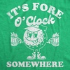Mens Its Fore O Clock Somewhere Funny T Shirts Sarcastic Golf Tee for Men | Funny T Shirts, Graphic Apparel for Men, Cool Golf Short Sleeve, Drinking, Soft Cotton Blend, Novelty Tees for Guys(Green)