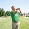 Mens Papa Golf T Shirt Funny for Dad Outdoor Sports Graphic Tee(Heather Green)
